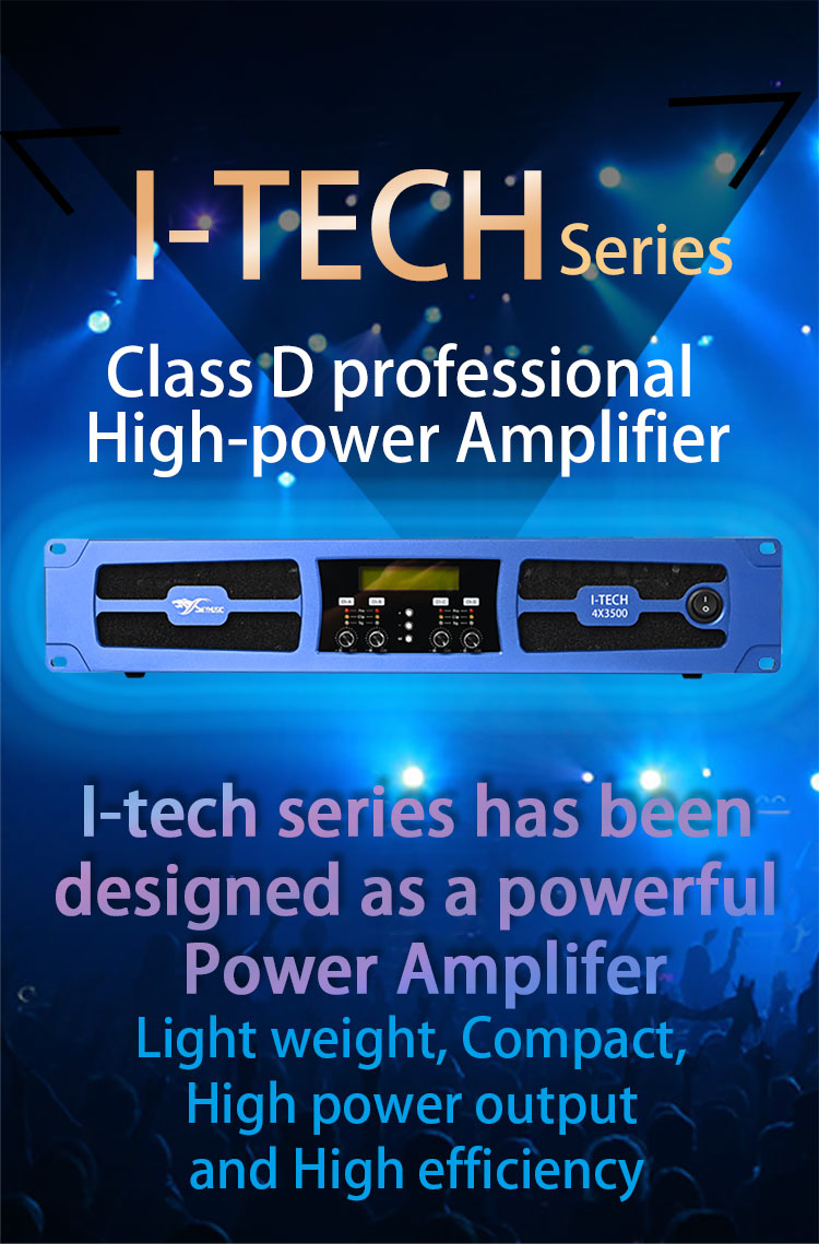 I-tech 4x3500 professional 4x3500w digital power amplifier