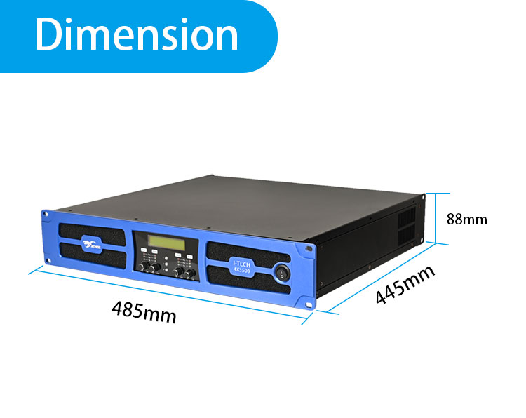 I-tech 4x3500 professional 4x3500w digital power amplifier